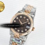 Rolex DateJust 278271 904L Steel Brown Diamonds Dial on SS/RG Cal.2236