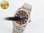 Rolex DateJust 278271 904L Steel Brown Diamonds Dial on SS/RG Cal.2236 - Görsel 2