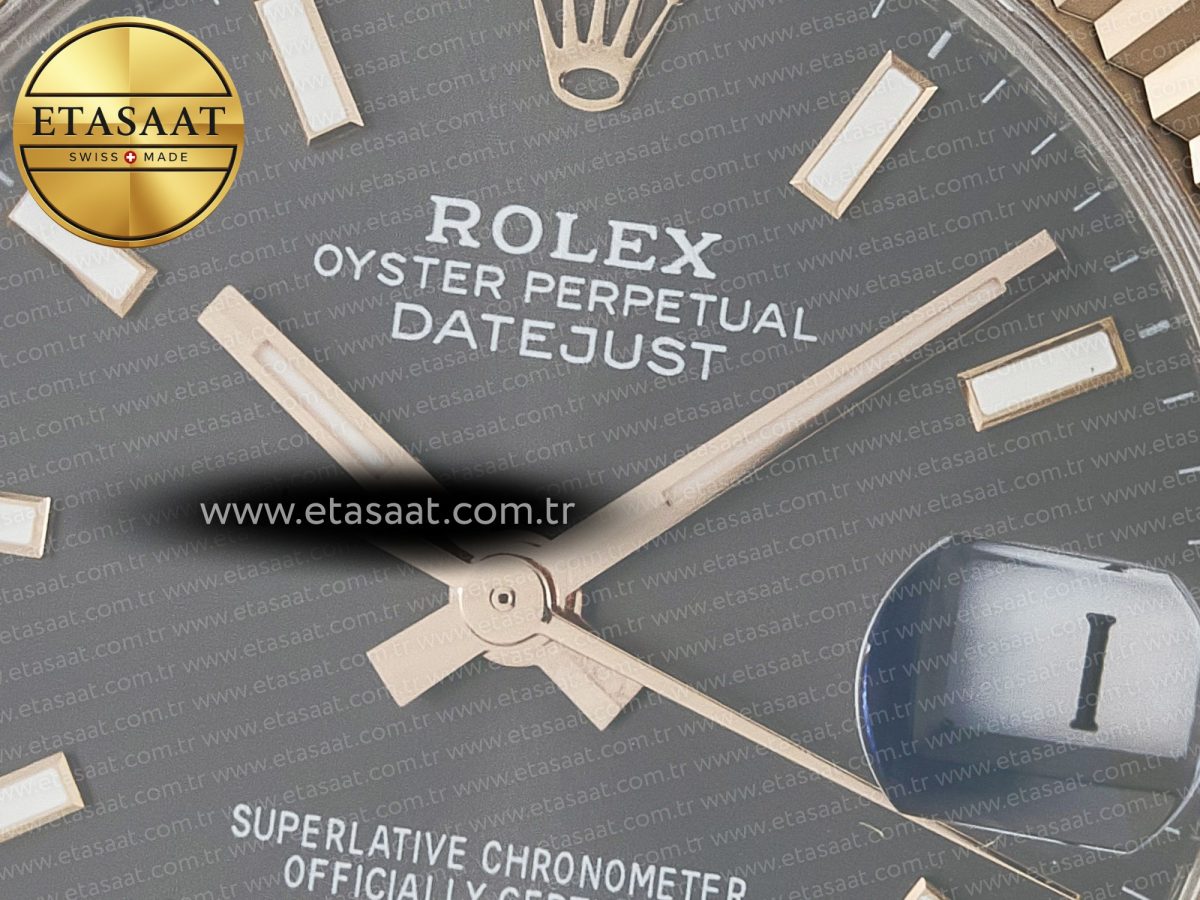 Rolex DateJust 278271 904L Steel Gray Diamonds Dial Stick Marker on SS/RG Cal.2236 - Görsel 10