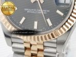Rolex DateJust 278271 904L Steel Gray Diamonds Dial Stick Marker on SS/RG Cal.2236 - Görsel 12