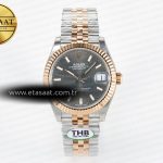 Rolex Datejust 278271 Gri Pırlantalı Kadran Çizgi Cal.2236 Eta Saat - Görsel 3 - 1:1 Süper Klon Saat