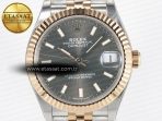 Rolex DateJust 278271 904L Steel Gray Diamonds Dial Stick Marker on SS/RG Cal.2236 - Görsel 4