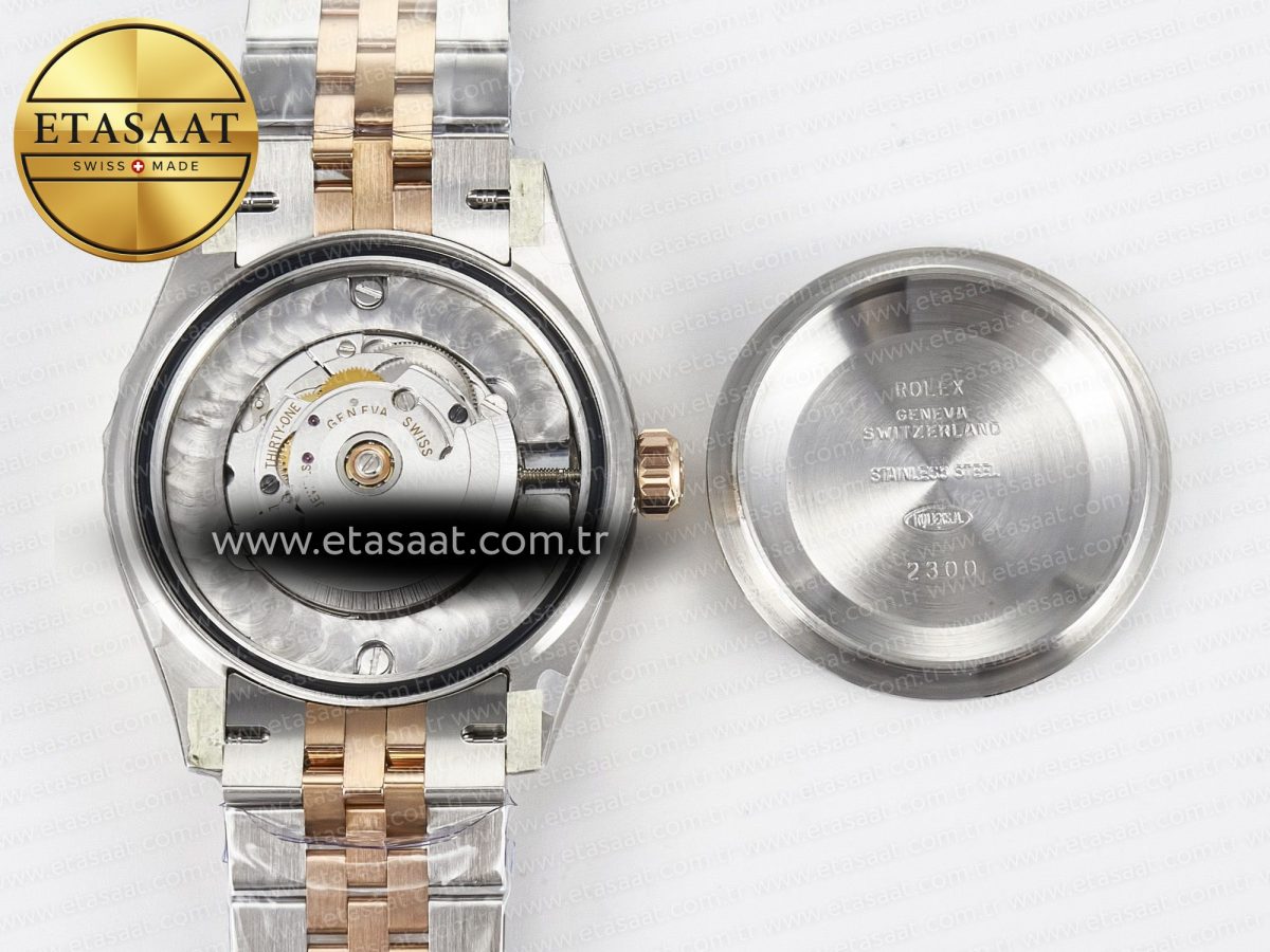 Rolex DateJust 278271 904L Steel  Purple Roman Dial Diamonds Bezel on SS/RG Cal.2236 - Görsel 18