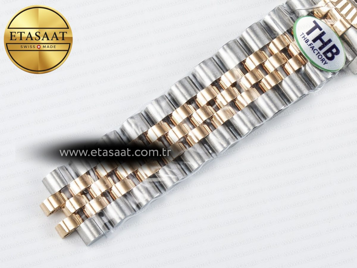Rolex DateJust 278271 904L Steel  Purple Roman Dial Diamonds Bezel on SS/RG Cal.2236 - Görsel 26
