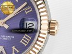 Rolex DateJust 278271 904L Steel Purple Roman Diamonds Dial on SS/RG Cal.2236 - Görsel 11