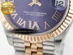 Rolex DateJust 278271 904L Steel Purple Roman Diamonds Dial on SS/RG Cal.2236 - Görsel 12