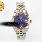 Rolex Datejust 278271 Mor Roma Pırlantalı Kadran Cal.2236 Eta Saat - Görsel 3 - 1:1 Süper Klon Saat