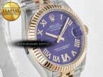 Rolex DateJust 278271 904L Steel Purple Roman Diamonds Dial on SS/RG Cal.2236 - Görsel 5