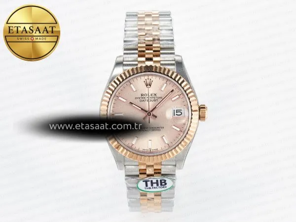 Rolex Datejust 31 278271 RG Eta Saat - 1:1 Süper Klon Replika Saat
