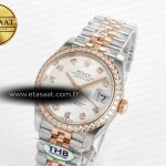 Rolex DateJust 278271 904L Steel White Diamonds Dial Diamonds Bezel on SS/RG Cal.2236