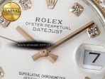 Rolex DateJust 278271 904L Steel White Diamonds Dial Diamonds Bezel on SS/RG Cal.2236 - Görsel 10