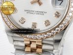 Rolex DateJust 278271 904L Steel White Diamonds Dial Diamonds Bezel on SS/RG Cal.2236 - Görsel 12