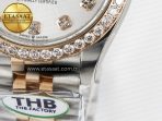 Rolex DateJust 278271 904L Steel White Diamonds Dial Diamonds Bezel on SS/RG Cal.2236 - Görsel 13