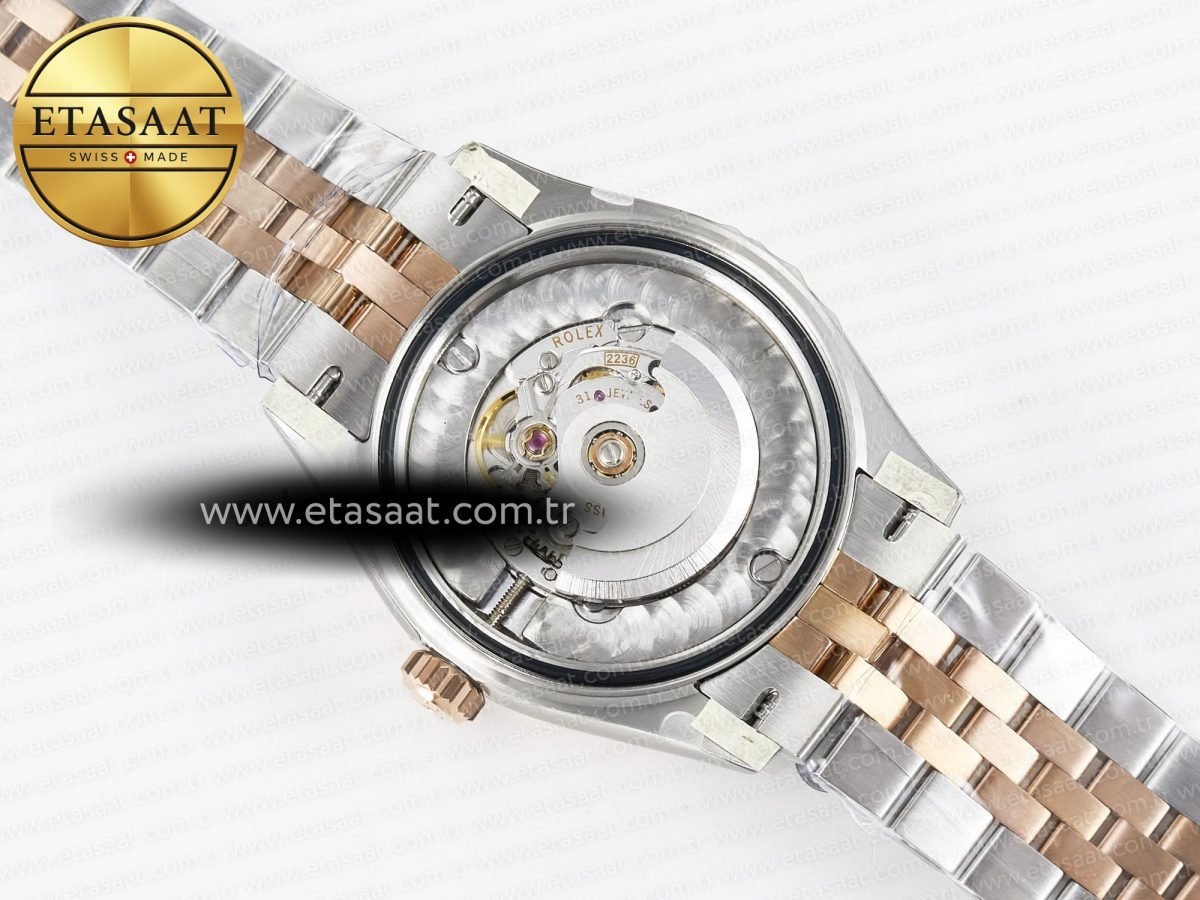 Rolex DateJust 278271 904L Steel White Diamonds Dial Diamonds Bezel on SS/RG Cal.2236 - Görsel 19