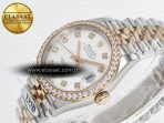 Rolex DateJust 278271 904L Steel White Diamonds Dial Diamonds Bezel on SS/RG Cal.2236 - Görsel 6