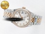 Rolex DateJust 278271 904L Steel White Diamonds Dial Diamonds Bezel on SS/RG Cal.2236 - Görsel 9