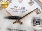 Rolex DateJust 278271 904L Steel White Diamonds Dial on SS/RG Cal.2236 - Görsel 10