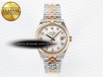 Rolex DateJust 278271 904L Steel White Diamonds Dial on SS/RG Cal.2236 - Görsel 3