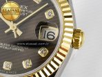 Rolex DateJust 31 278273 ARF 1:1 Best Edition 904L Steel Brown Diamonds Dial on SS/YG Jubilee Bracelet ETA 2688 - Görsel 11