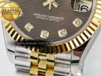 Rolex DateJust 31 278273 ARF 1:1 Best Edition 904L Steel Brown Diamonds Dial on SS/YG Jubilee Bracelet ETA 2688 - Görsel 12