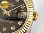 Rolex DateJust 31 278273 ARF 1:1 Best Edition 904L Steel Brown Diamonds Dial on SS/YG Oyster Bracelet ETA 2688 - Görsel 11