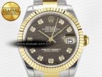 Rolex DateJust 31 278273 ARF 1:1 Best Edition 904L Steel Brown Diamonds Dial on SS/YG Oyster Bracelet ETA 2688 - Görsel 4