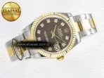 Rolex DateJust 31 278273 ARF 1:1 Best Edition 904L Steel Brown Diamonds Dial on SS/YG Oyster Bracelet ETA 2688 - Görsel 8