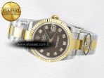 Rolex DateJust 31 278273 ARF 1:1 Best Edition 904L Steel Brown Diamonds Dial on SS/YG Oyster Bracelet ETA 2688 - Görsel 9