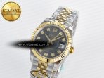 Rolex DateJust 31 278273 ARF 1:1 Best Edition 904L Steel Gray Diamonds Dial on SS/YG Jubilee Bracelet ETA 2688 - Görsel 2