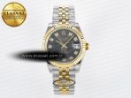 Rolex DateJust 31 278273 ARF 1:1 Best Edition 904L Steel Gray Diamonds Dial on SS/YG Jubilee Bracelet ETA 2688 - Görsel 3