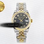 Rolex Datejust 31 278273 ARF Gri Pırlantalı Kadran 2688 Eta Saat - Görsel 3 - 1:1 Süper Klon Saat