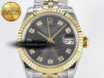 Rolex DateJust 31 278273 ARF 1:1 Best Edition 904L Steel Gray Diamonds Dial on SS/YG Jubilee Bracelet ETA 2688 - Görsel 4