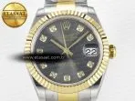 Rolex DateJust 31 278273 ARF 1:1 Best Edition 904L Steel Gray Diamonds Dial on SS/YG Oyster Bracelet ETA 2688 - Görsel 4