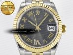 Rolex DateJust 31 278273 ARF 1:1 Best Edition 904L Steel Gray Roman Diamonds Dial on SS/YG Jubilee Bracelet ETA 2688 - Görsel 4