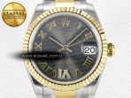 Rolex DateJust 31 278273 ARF 1:1 Best Edition 904L Steel Gray Roman Diamonds Dial on SS/YG Oyster Bracelet ETA 2688 - Görsel 4