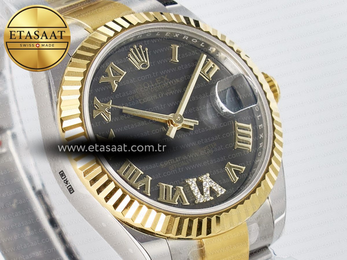 Rolex DateJust 31 278273 ARF 1:1 Best Edition 904L Steel Gray Roman Diamonds Dial on SS/YG Oyster Bracelet ETA 2688 - Görsel 5