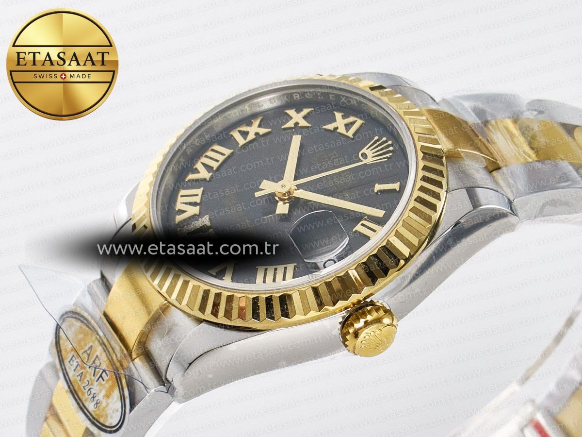Rolex DateJust 31 278273 ARF 1:1 Best Edition 904L Steel Gray Roman Diamonds Dial on SS/YG Oyster Bracelet ETA 2688 - Görsel 6