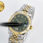 Rolex DateJust 31 278273 ARF 1:1 Best Edition 904L Steel Green Roman Diamonds Dial on SS/YG Jubilee Bracelet ETA 2688