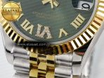 Rolex DateJust 31 278273 ARF 1:1 Best Edition 904L Steel Green Roman Diamonds Dial on SS/YG Jubilee Bracelet ETA 2688 - Görsel 12