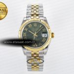 Rolex Datejust 31 278273 ARF Yeşil Roma Pırlantalı 2688 Eta Saat - Görsel 3 - 1:1 Süper Klon Saat