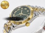 Rolex DateJust 31 278273 ARF 1:1 Best Edition 904L Steel Green Roman Diamonds Dial on SS/YG Jubilee Bracelet ETA 2688 - Görsel 6