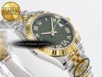 Rolex DateJust 31 278273 ARF 1:1 Best Edition 904L Steel Green Roman Diamonds Dial on SS/YG Jubilee Bracelet ETA 2688 - Görsel 7