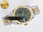 Rolex DateJust 31 278273 ARF 1:1 Best Edition 904L Steel Green Roman Diamonds Dial on SS/YG Jubilee Bracelet ETA 2688 - Görsel 8