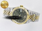 Rolex DateJust 31 278273 ARF 1:1 Best Edition 904L Steel Green Roman Diamonds Dial on SS/YG Jubilee Bracelet ETA 2688 - Görsel 9