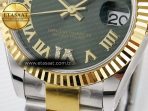 Rolex DateJust 31 278273 ARF 1:1 Best Edition 904L Steel Green Roman Diamonds Dial on SS/YG Oyster Bracelet ETA 2688 - Görsel 12