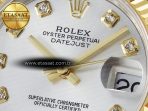 Rolex DateJust 31 278273 ARF 1:1 Best Edition 904L Steel Silver Diamonds Dial on SS/YG Jubilee Bracelet ETA 2688 - Görsel 10