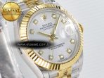 Rolex DateJust 31 278273 ARF 1:1 Best Edition 904L Steel Silver Diamonds Dial on SS/YG Jubilee Bracelet ETA 2688 - Görsel 5