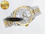Rolex DateJust 31 278273 ARF 1:1 Best Edition 904L Steel Silver Diamonds Dial on SS/YG Jubilee Bracelet ETA 2688 - Görsel 8