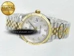 Rolex DateJust 31 278273 ARF 1:1 Best Edition 904L Steel Silver Diamonds Dial on SS/YG Jubilee Bracelet ETA 2688 - Görsel 9