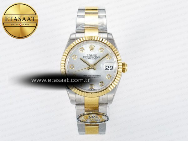 Rolex Datejust 31 278273 ARF Gümüş/YG 2688 Eta Saat - 1:1 Süper Klon Replika Saat